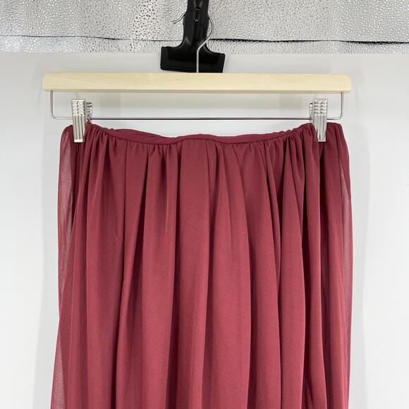 Burberry | Violet Dress in Deep Mulberry Strapless Draped Midi 0 w/ Tags - Picture 6 of 16